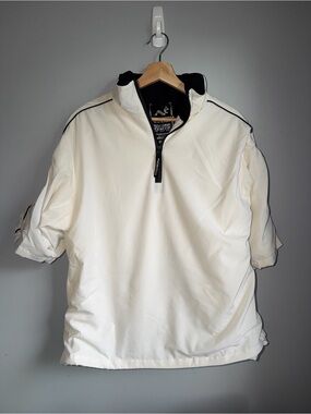 Woodworm Golf Pullover Windbreaker White Short Sleeve Mens Large SwingDry
